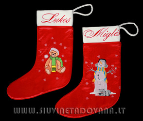 Kalėdinės kojinės dovanoms. Siuvama pagal užsakymą